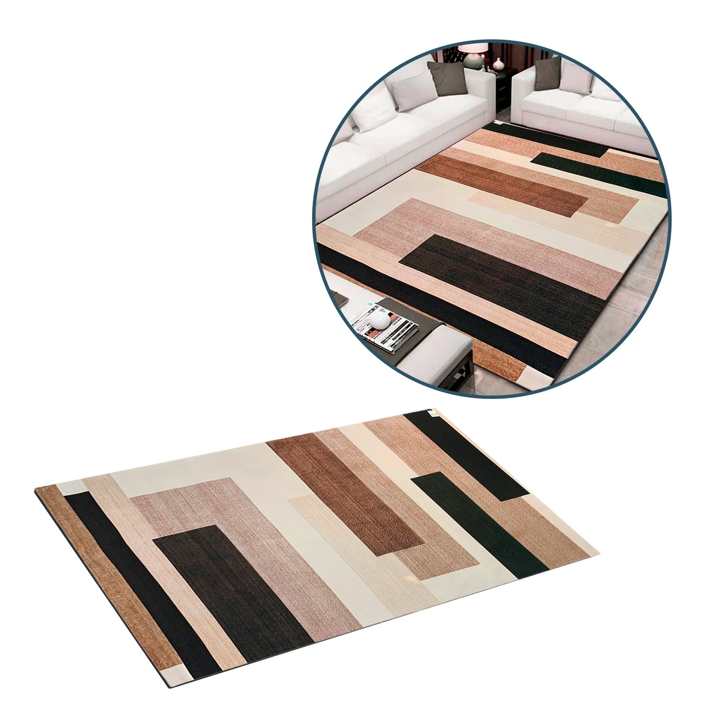 ALFOMBRA MADERA MODERNA 160X230CM SALA COCINA HABITACION - 1