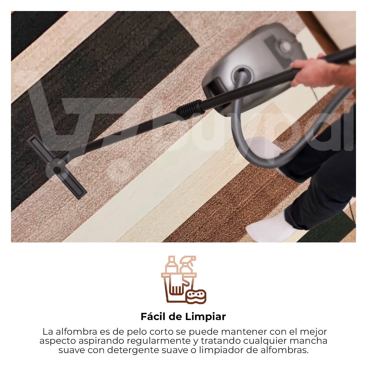 ALFOMBRA MADERA MODERNA 160X230CM SALA COCINA HABITACION - 6
