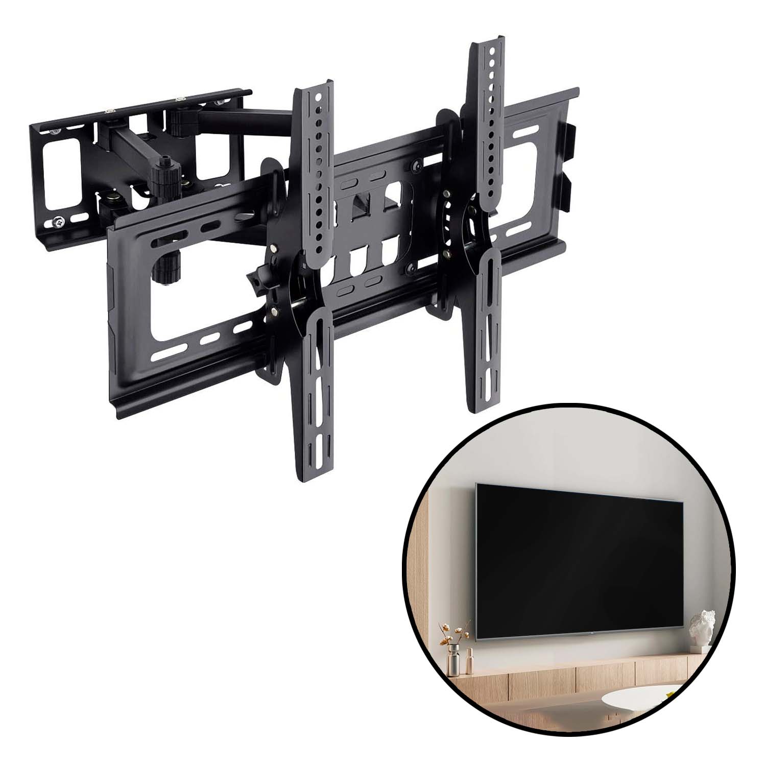RACK TV 40 A 80 PULGADAS PARED TELEVISOR GIRATORIO AJUSTABLE - 1