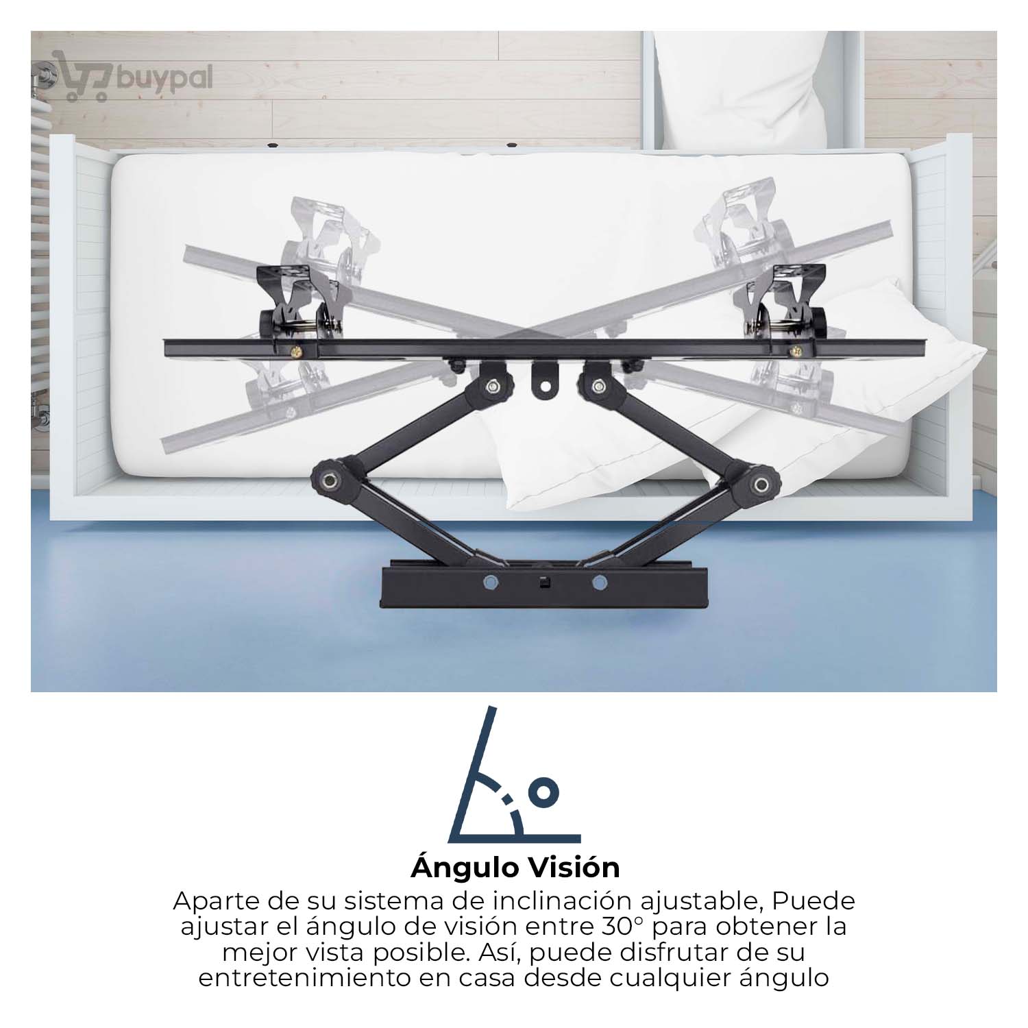 RACK TV 40 A 80 PULGADAS PARED TELEVISOR GIRATORIO AJUSTABLE - 3
