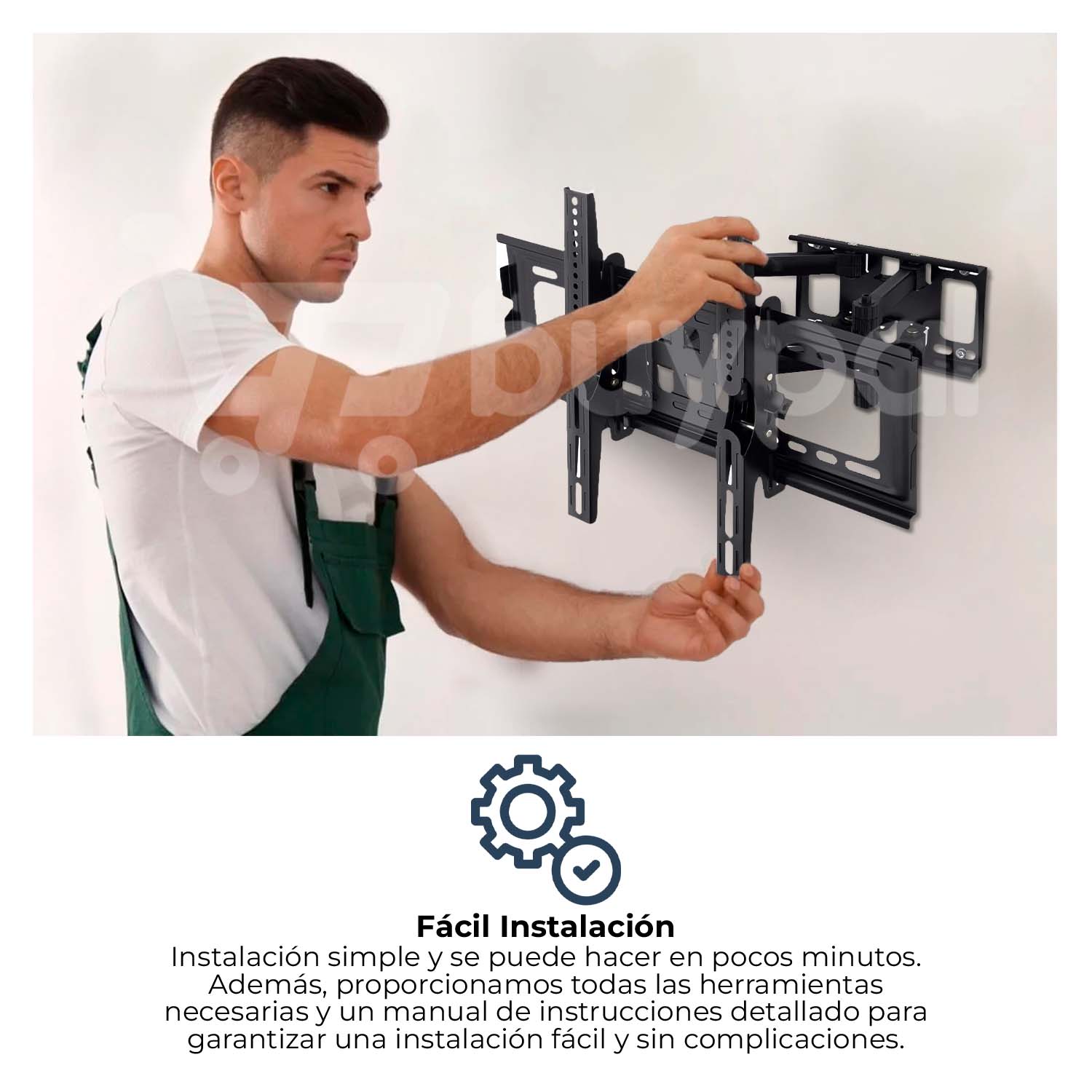 RACK TV 40 A 80 PULGADAS PARED TELEVISOR GIRATORIO AJUSTABLE - 5