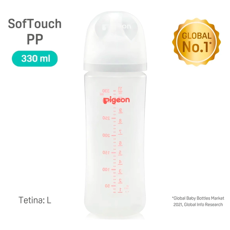 BIBERON PIGEON PP 330ML ANTICÓLICO LIBRE DE BPA/BPS - 2