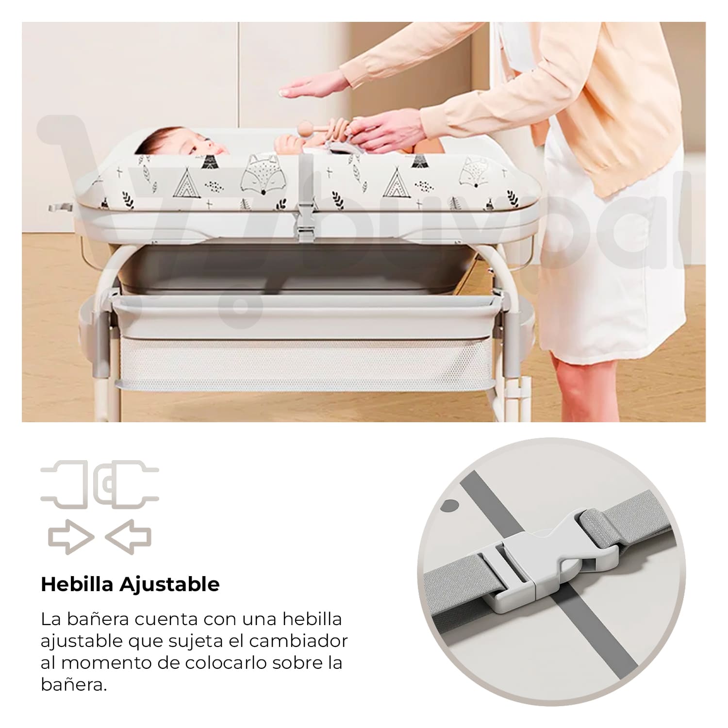 CAMBIADOR BAÑERA 2 EN 1 BEBE MULTIFUNCIONAL - 3