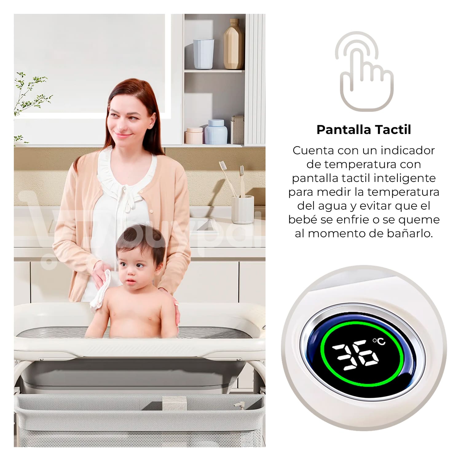 CAMBIADOR BAÑERA 2 EN 1 BEBE MULTIFUNCIONAL - 4