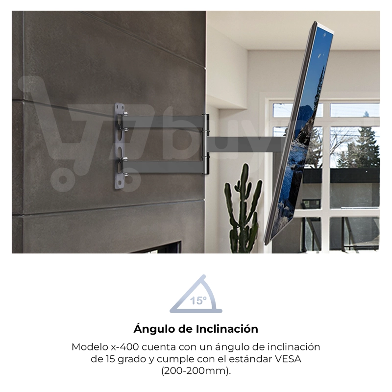 SOPORTE RACK PARED TELEVISOR 32-55 GIRATORIO AJUSTABLE - 3