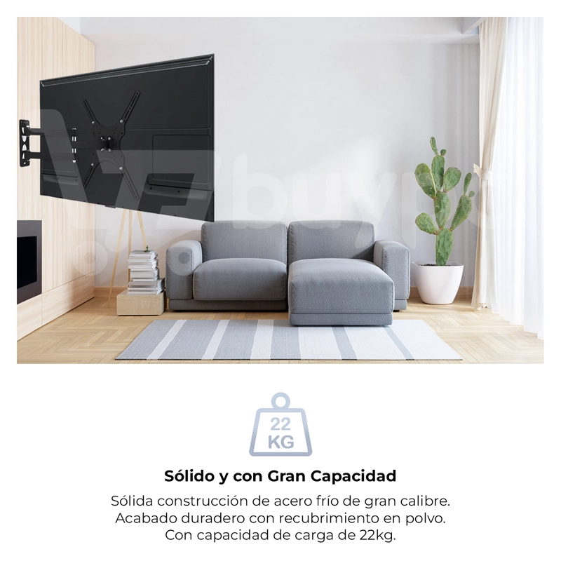 SOPORTE RACK PARED TELEVISOR 32-55 GIRATORIO AJUSTABLE - 5