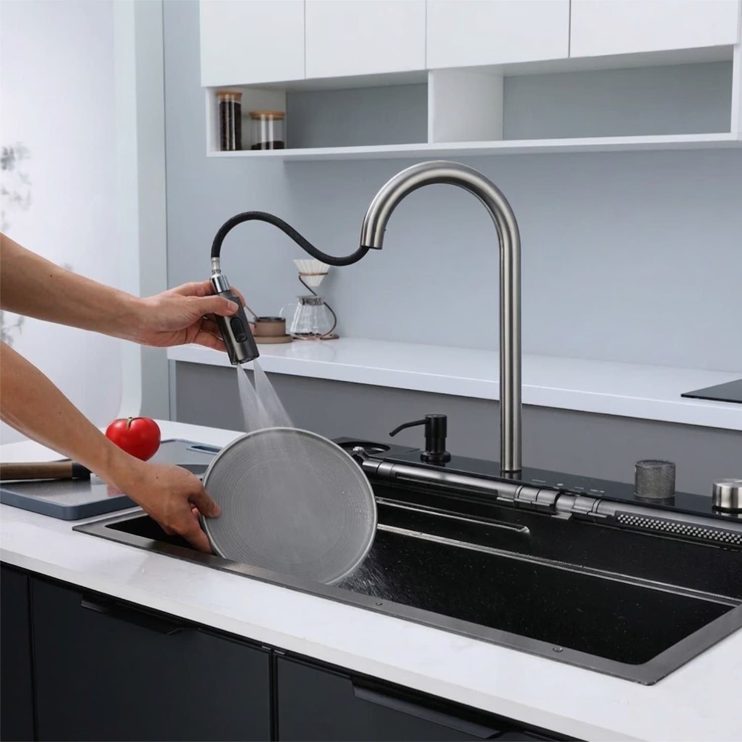 LAVADERO DE COCINA ACERO INOXIDABLE MULTIFUNCIONAL - 2