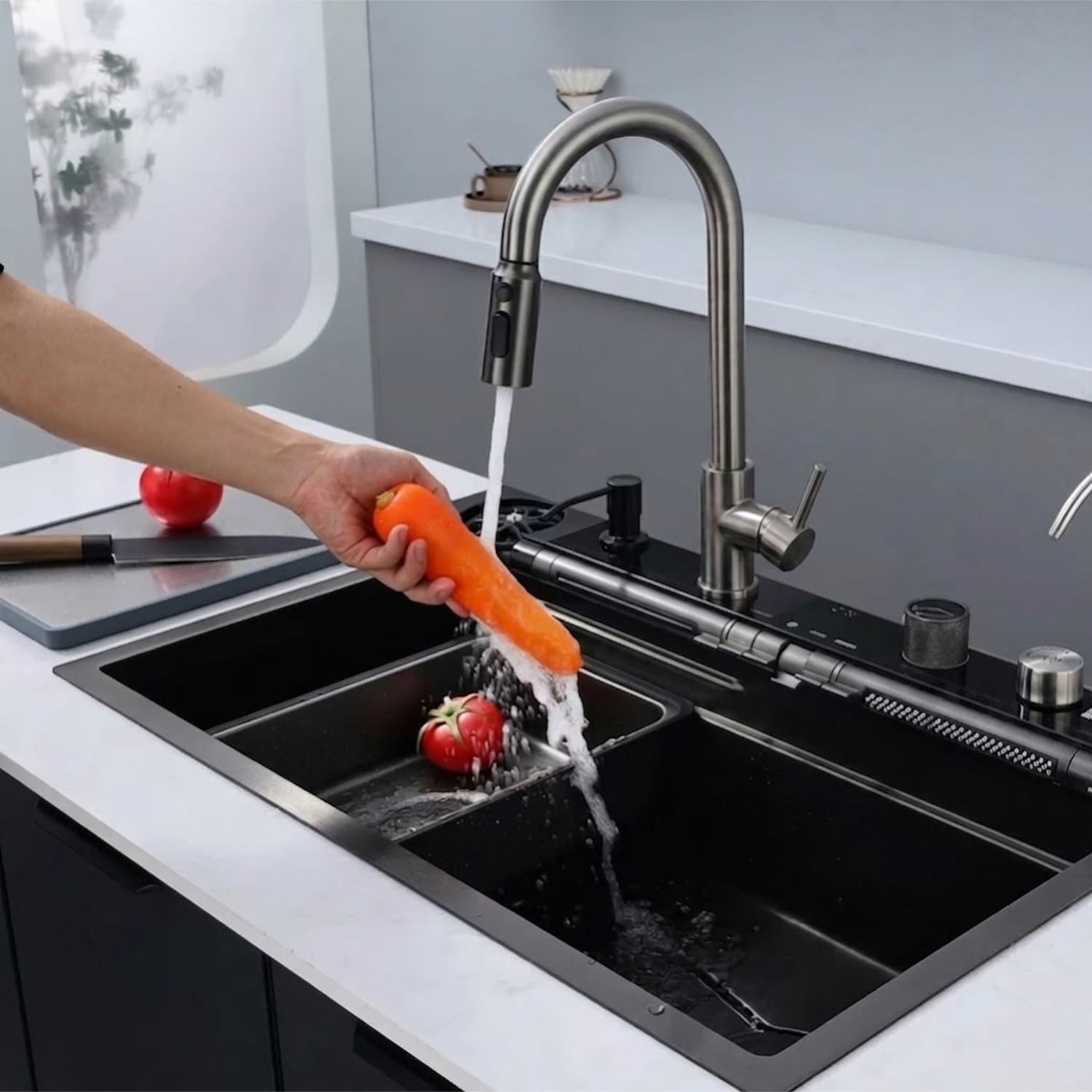 LAVADERO DE COCINA ACERO INOXIDABLE MULTIFUNCIONAL - 4