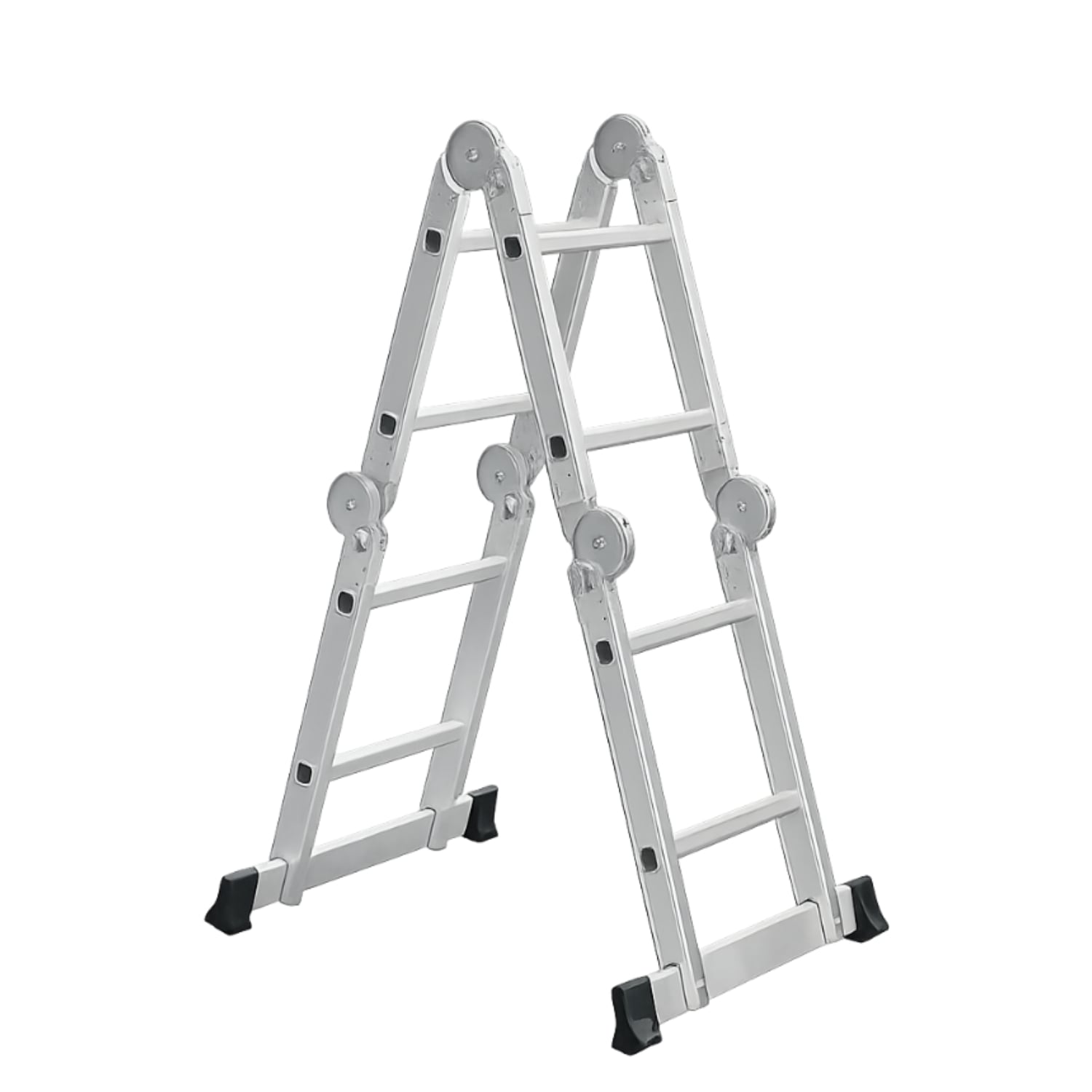 ESCALERA PLEGABLE 8 PELDAÑOS MULTIPOSICIÓN ALUMINIO 150KG - 1