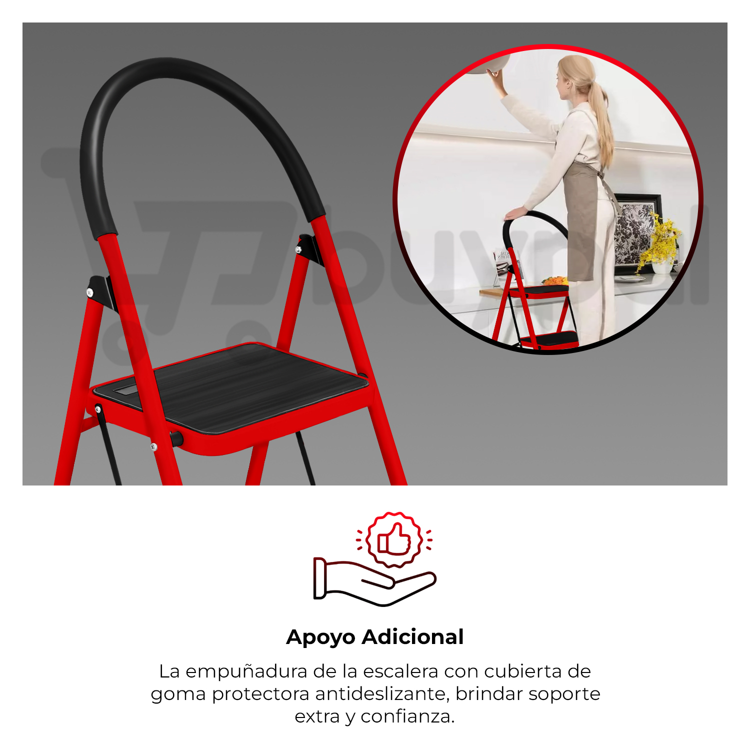 ESCALERA BUYPAL METAL LIGERA Y SEGURA 6 PASOS. - 6