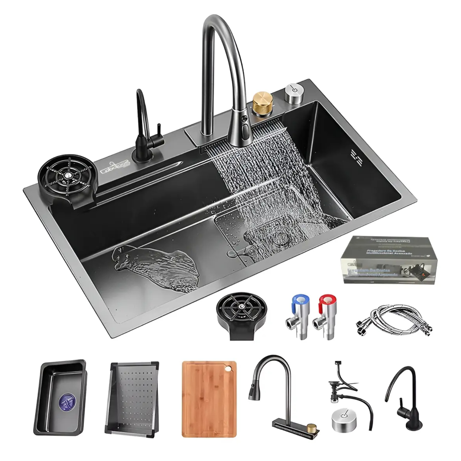 LAVADERO DE COCINA 1 POSA MULTIFUNCIONAL  ACERO INOXIDABLE V100 - 1