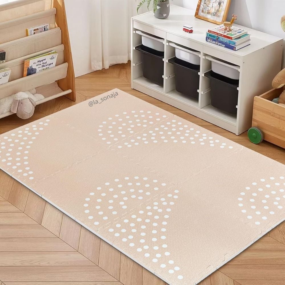 PISO ALFOMBRA EVA LA SONAJA LUNARES NUDE BEBÉS - 1