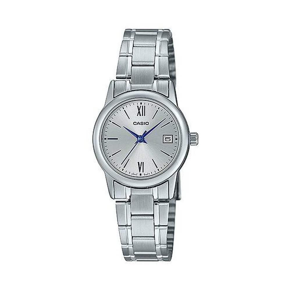 RELOJ CASIO MUJER ANÁLOGO LTP-V002D-7B3UDF PLATA - 1