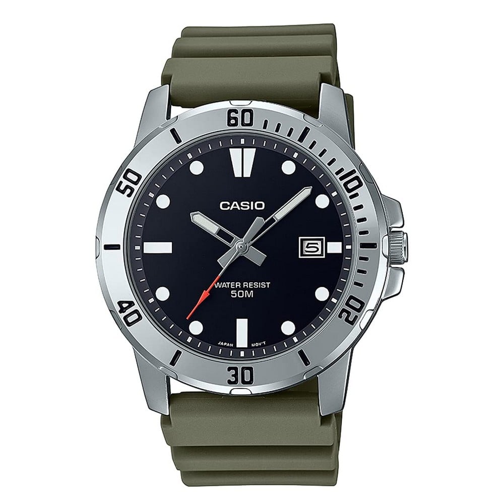 RELOJ CASIO HOMBRE ANÁLOGO MTP-VD01-3EVUDF VERDE - 1