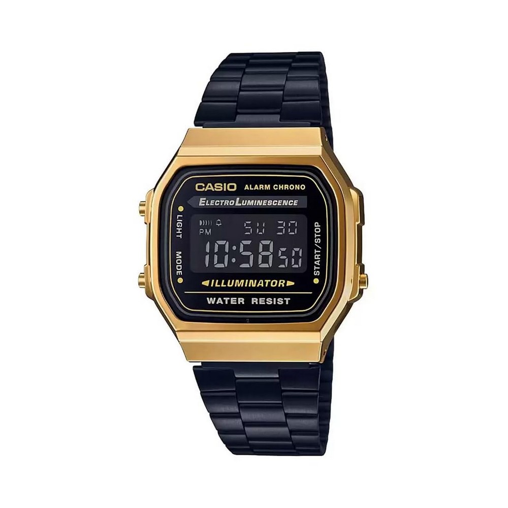 RELOJ CASIO MUJER DIGITAL A168WEGB-1BDF NEGRO - 1
