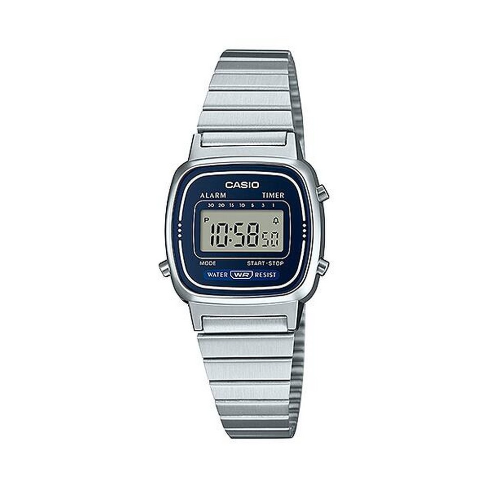 RELOJ CASIO MUJER DIGITAL LA670WA-2DF PLATA - 1