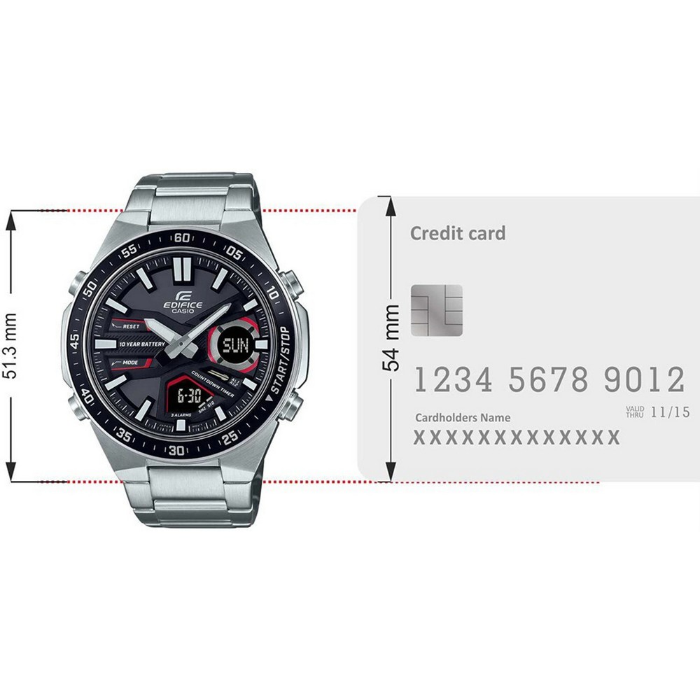 RELOJ EDIFICE ANÁLOGO - DIGITAL EFV-C110D-1A4VDF HOMBRE - 5