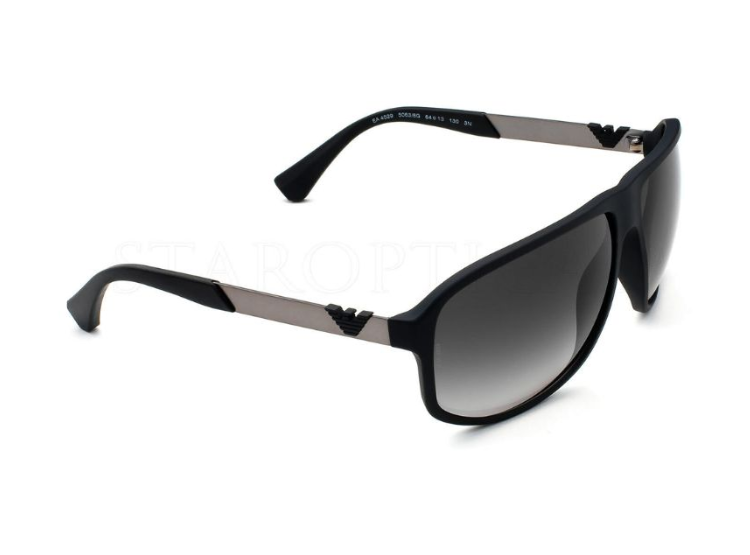 LENTES DE SOL PROTECCIÓN UV EMPORIO ARMANI EA 4029 50638G BLACK RUBBER/GREY - 2