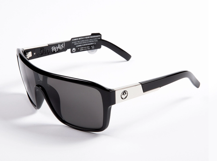 LENTES DE SOL DRAGON REMIX LL - BLACK / SMOKE - 3