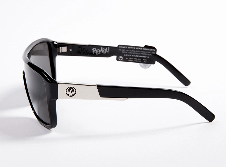 LENTES DE SOL DRAGON REMIX LL - BLACK / SMOKE - 4
