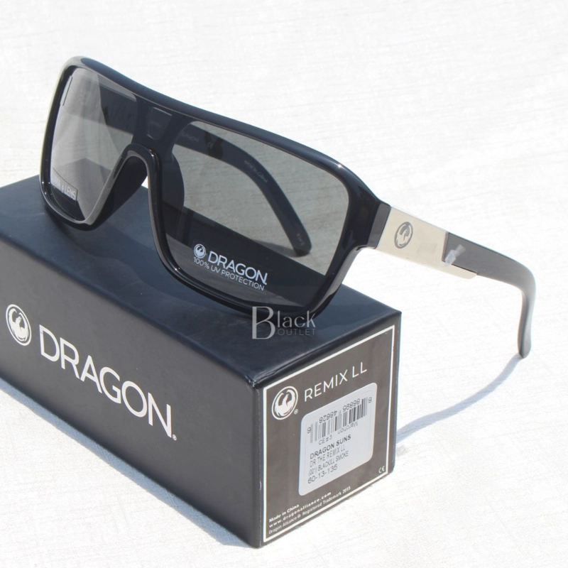 LENTES DE SOL DRAGON REMIX LL - BLACK / SMOKE - 6