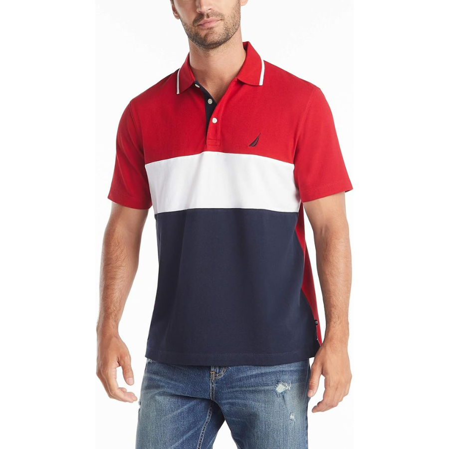POLO NAUTICA CAMISERO - ROJO/BLANCO/AZUL - 1