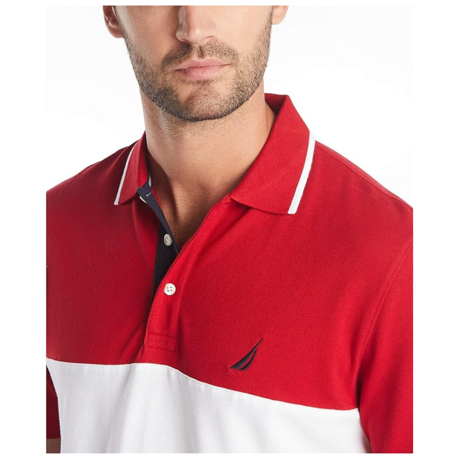 POLO NAUTICA CAMISERO - ROJO/BLANCO/AZUL - 3