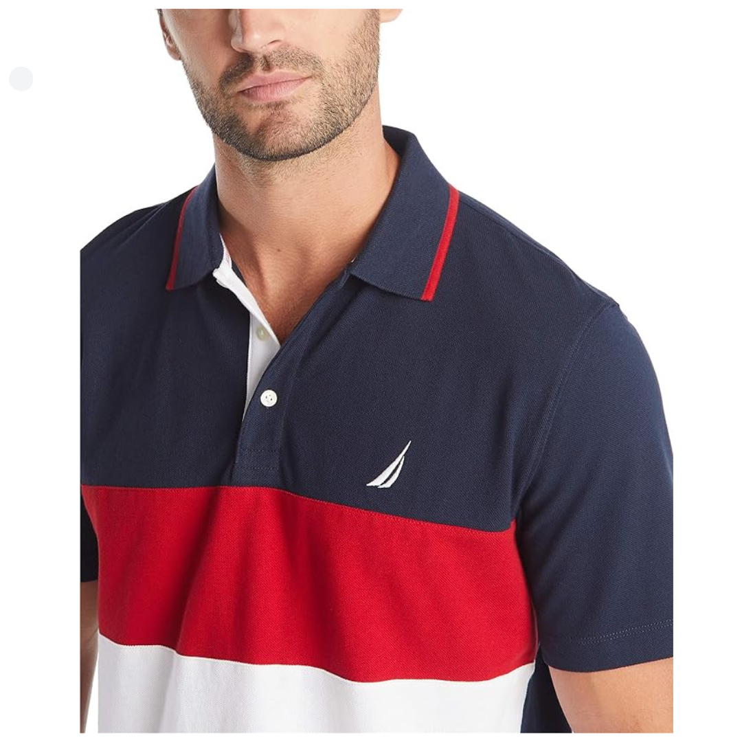 POLO NAUTICA CAMISERO - AZUL/ROJO/BLANCO - 2