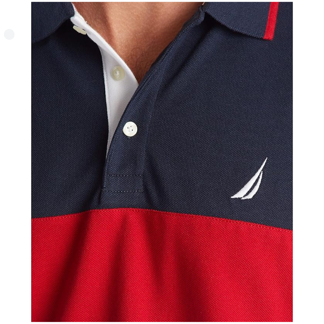 POLO NAUTICA CAMISERO - AZUL/ROJO/BLANCO - 3