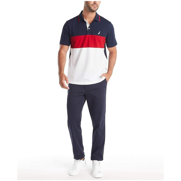 POLO NAUTICA CAMISERO - AZUL/ROJO/BLANCO - 4