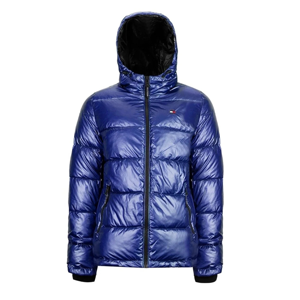 CASACA TOMMY HILFIGER HOODED PUFFER - PURPURA - 1
