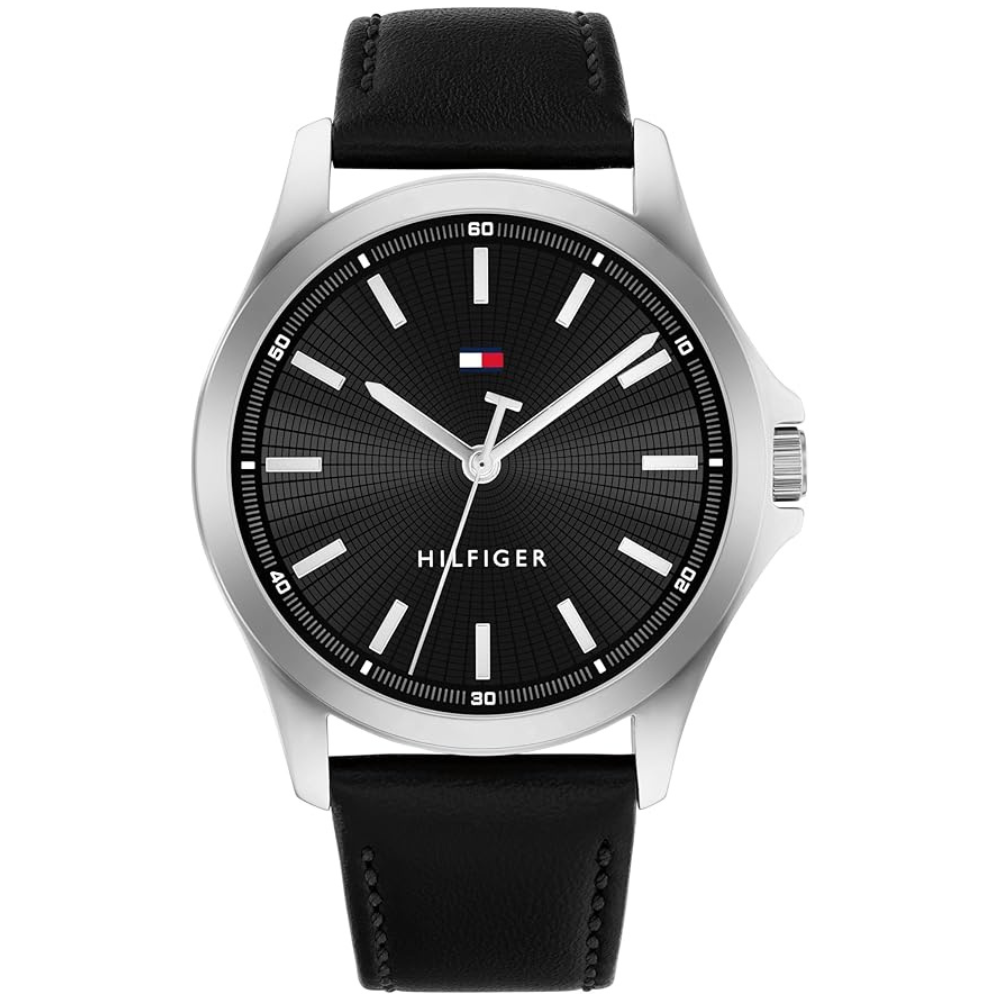 RELOJ TOMMY HILFIGER ACERO INOXIDABLE CUERO - NEGRO - 1