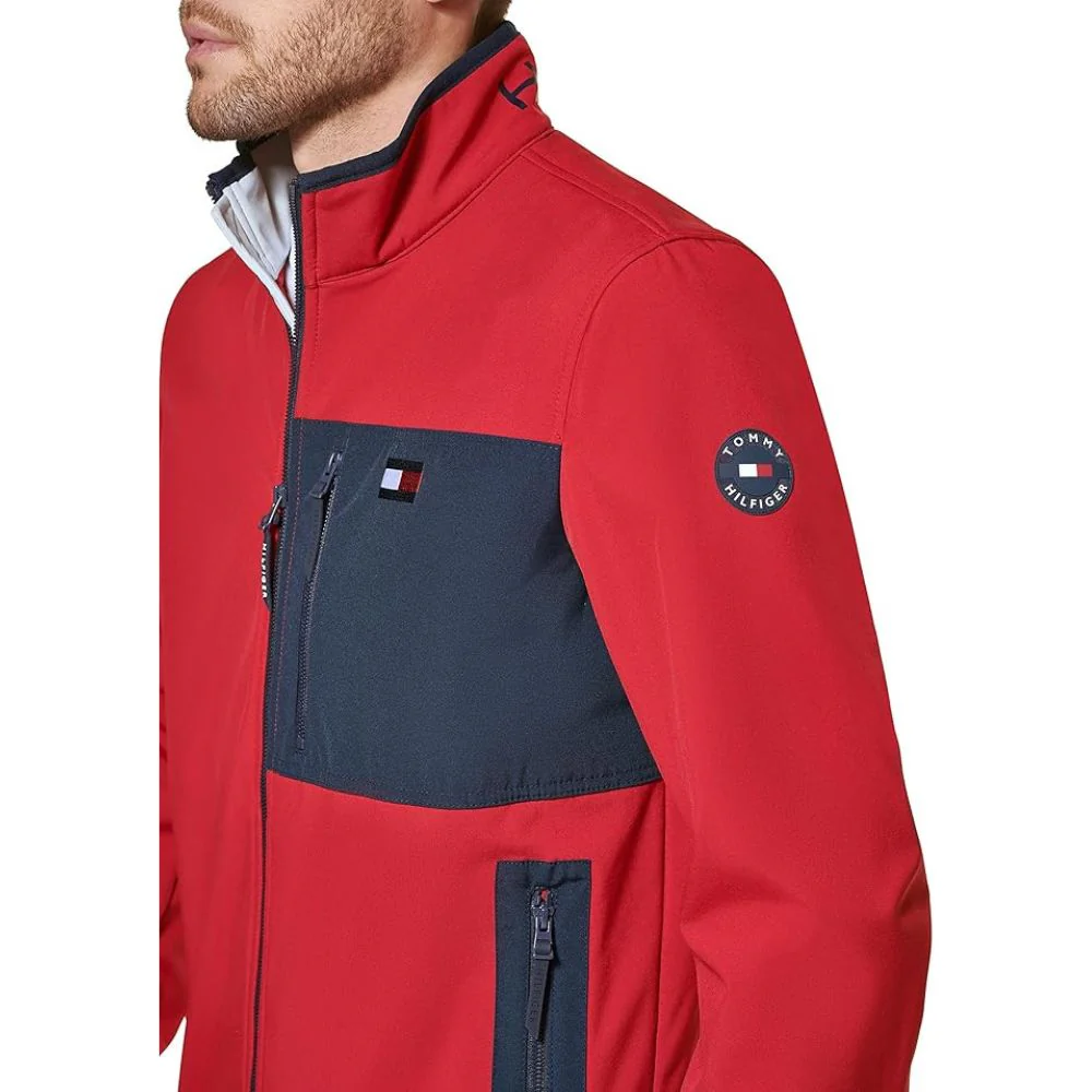 CASACA TOMMY HILFIGER ACTIVE SOFTSHELL RESISTENTE AL AGUA - ROJO - 3