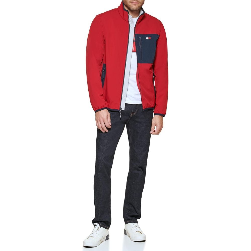 CASACA TOMMY HILFIGER ACTIVE SOFTSHELL RESISTENTE AL AGUA - ROJO - 5