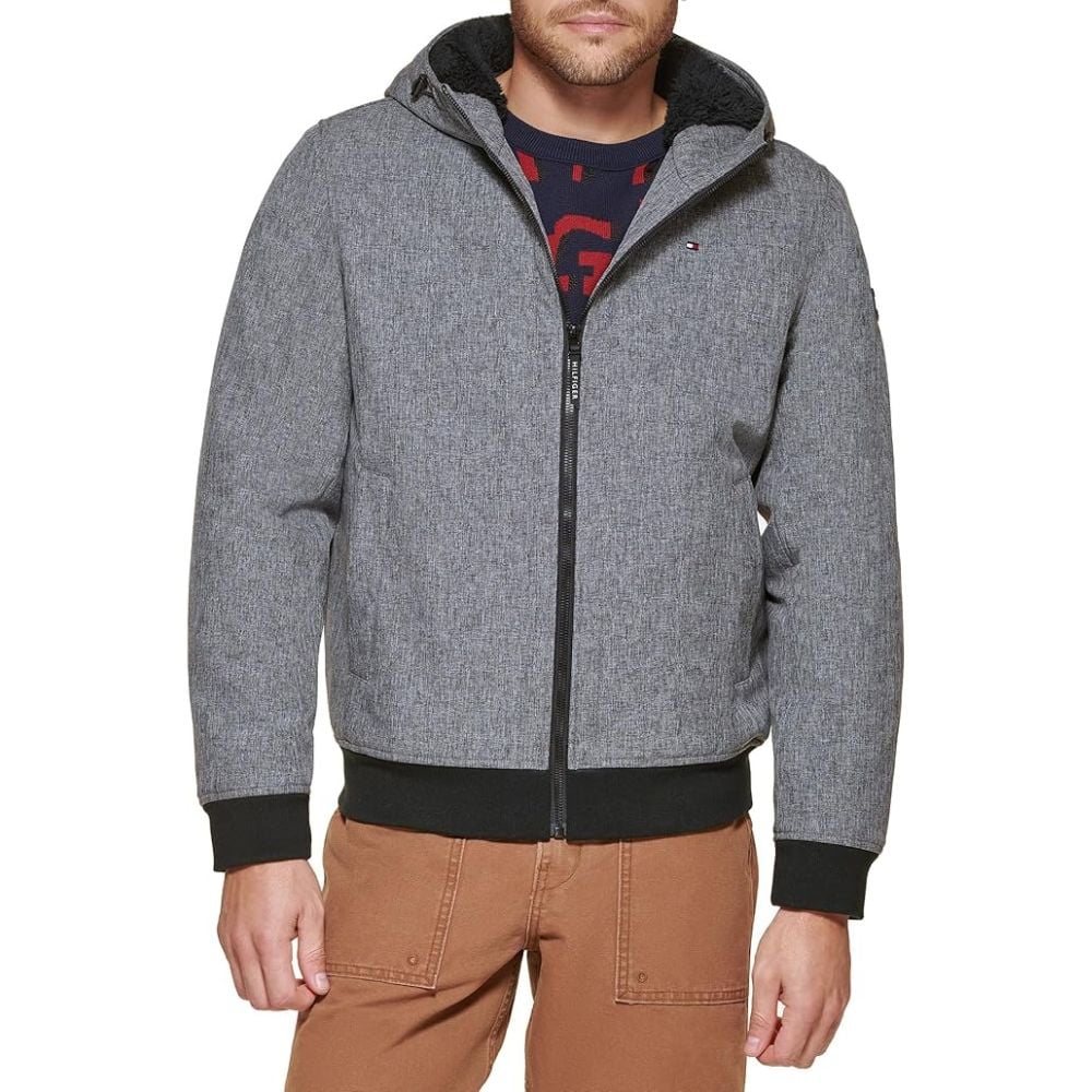CASACA TOMMY HILFIGER SOFTSHELL BOMBER - GRIS - 1