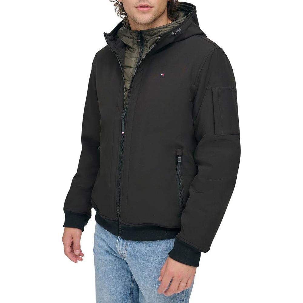 CASACA TOMMY HILFIGER ACTIVO SOFTSHELL BOMBER - NEGRO - 2