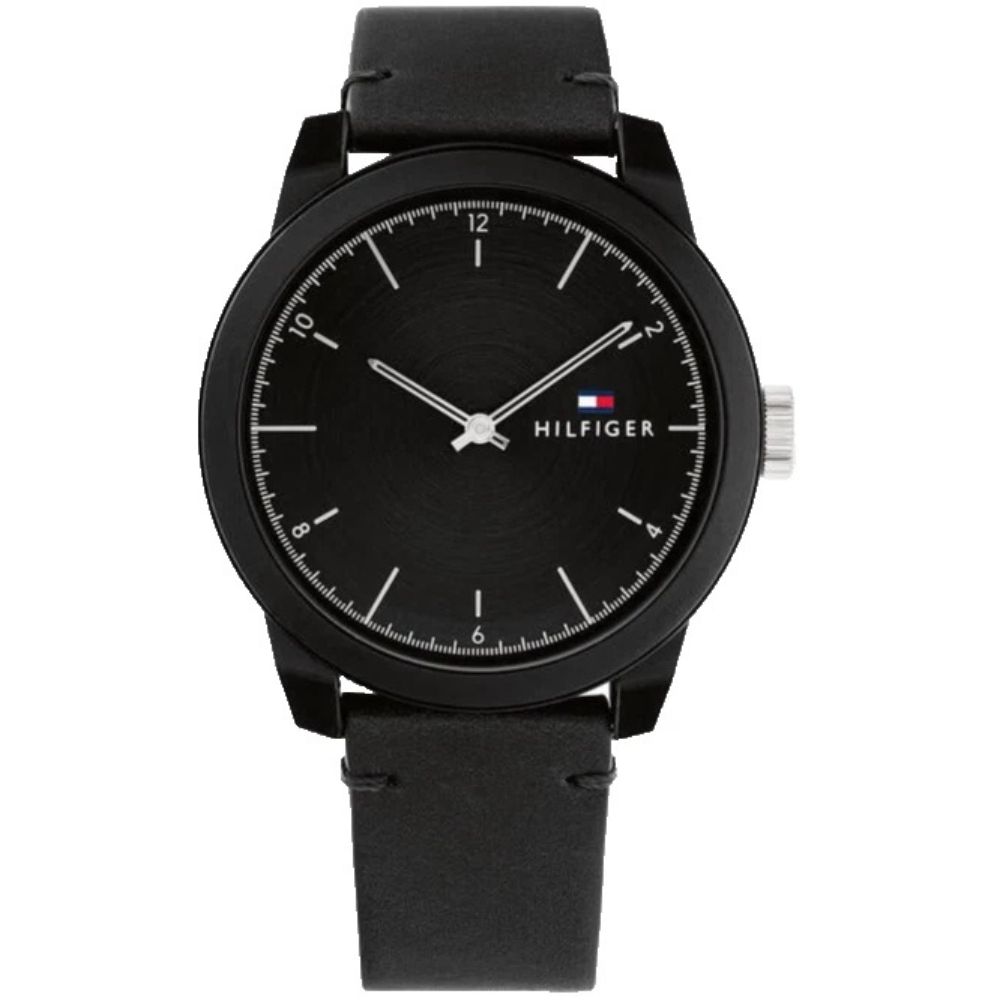 RELOJ TOMMY HILFIGER TR90 1710542 CUERO 42 MM - NEGRO - 1