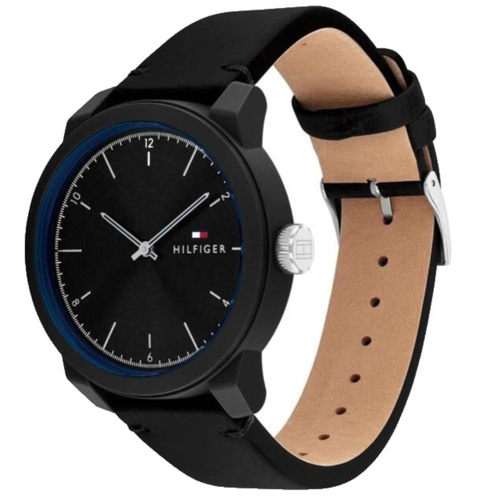 RELOJ TOMMY HILFIGER TR90 1710542 CUERO 42 MM - NEGRO - 2