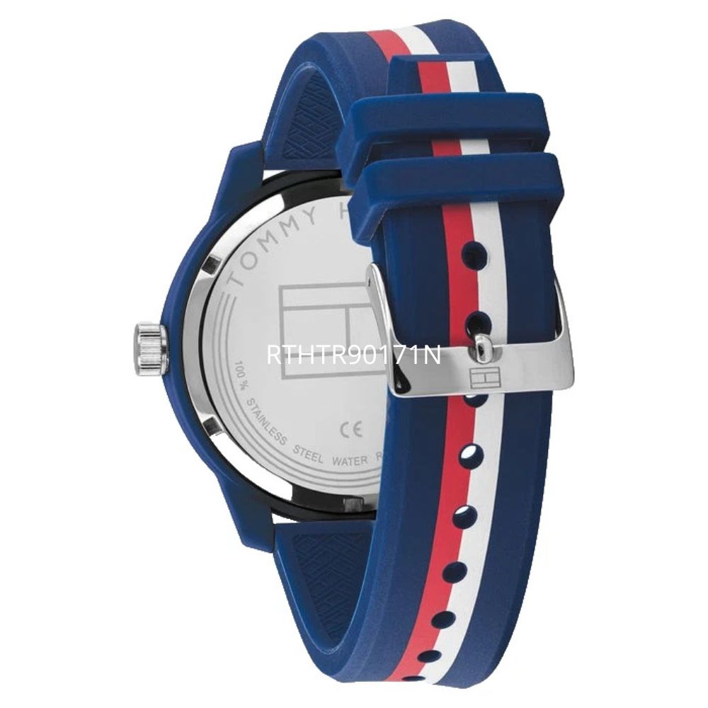 RELOJ TOMMY HILFIGER 1791746 SILICONA 44 MM - AZUL - 4
