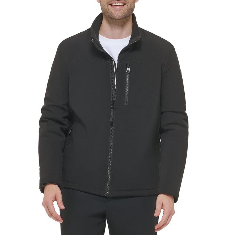 CASACA CALVIN KLEIN SOFTSHELL SHERPA - NEGRO - 1