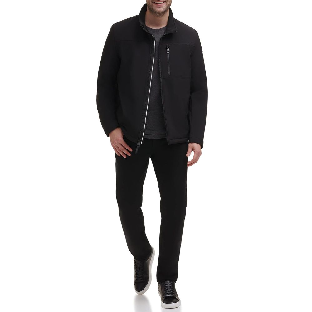CASACA CALVIN KLEIN SOFTSHELL SHERPA - NEGRO - 2