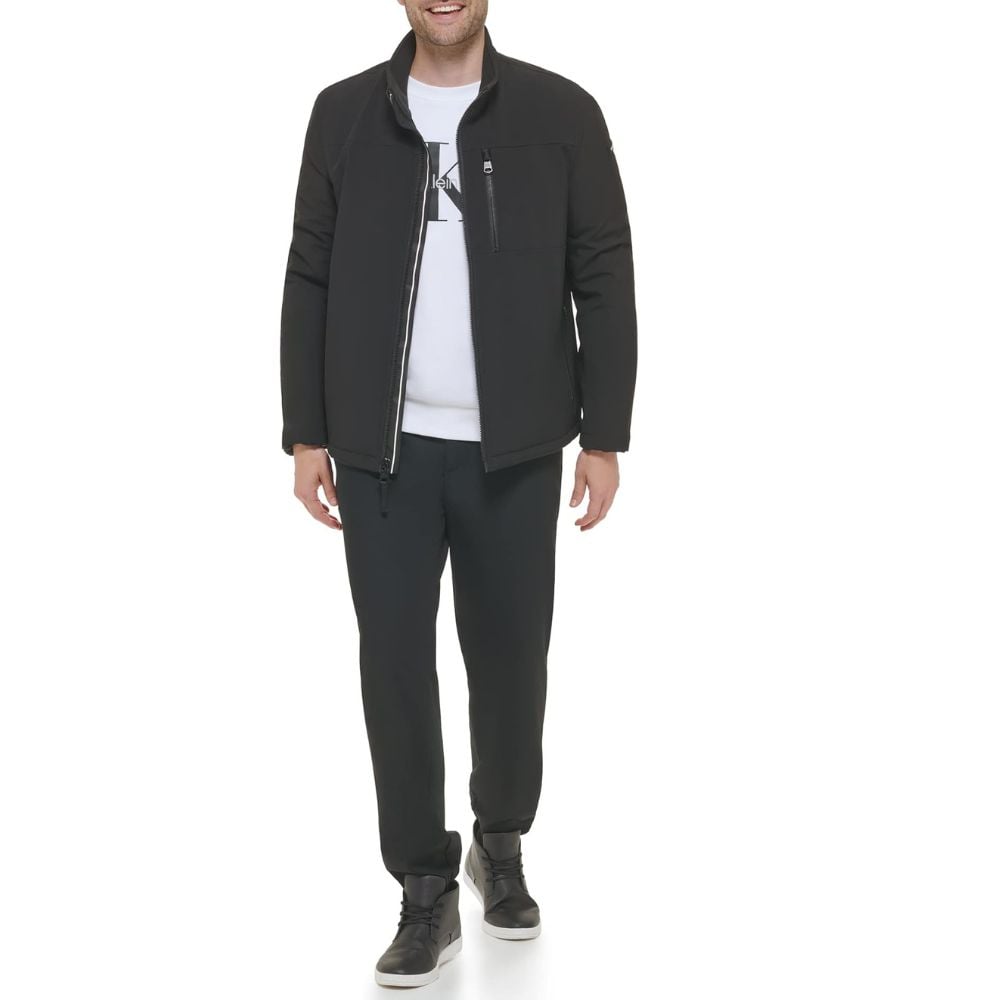 CASACA CALVIN KLEIN SOFTSHELL SHERPA - NEGRO - 5