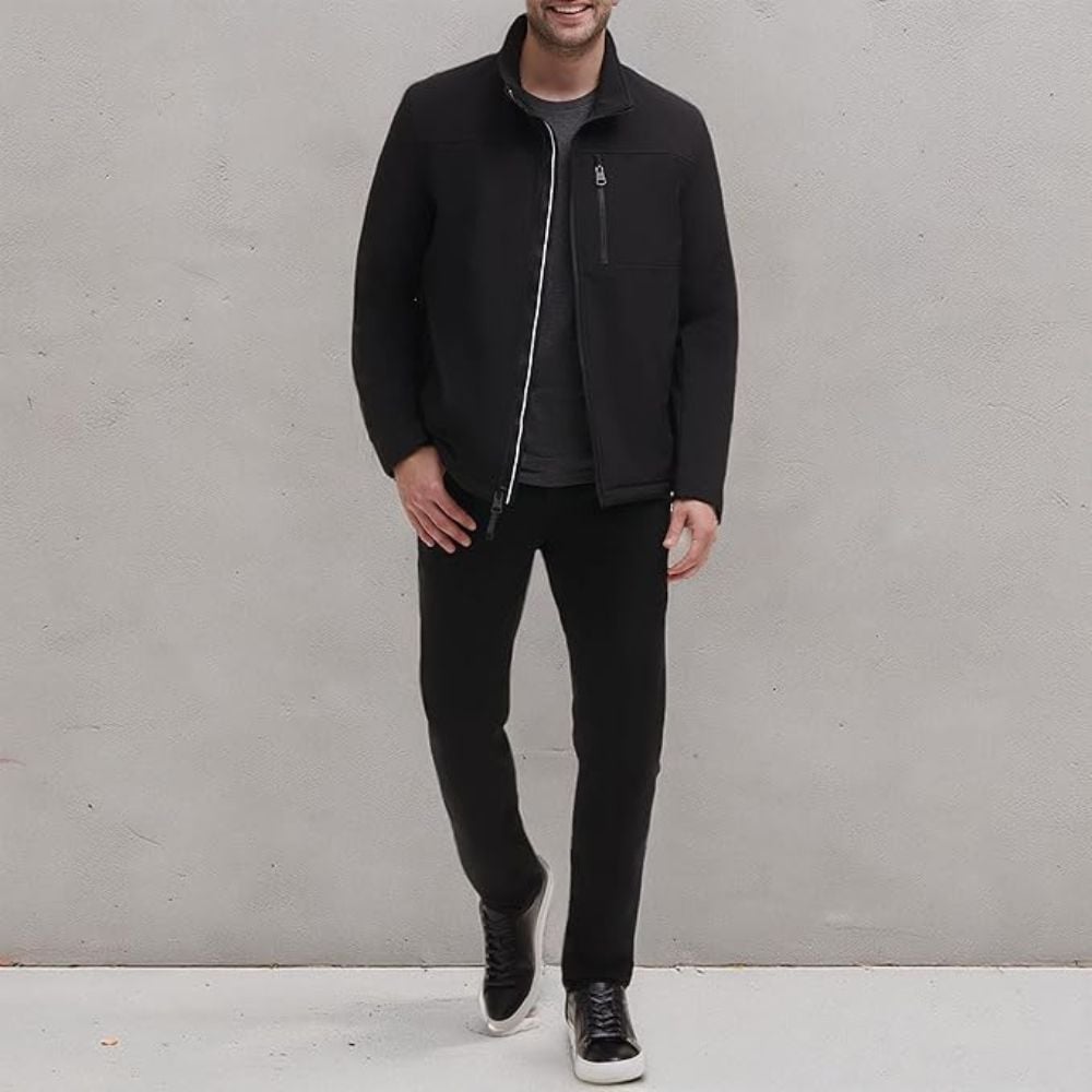 CASACA CALVIN KLEIN SOFTSHELL SHERPA - NEGRO - 7