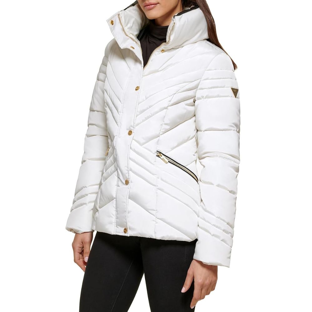 CASACA GUESS PUFFER ACOLCHADA - BLANCO - 3