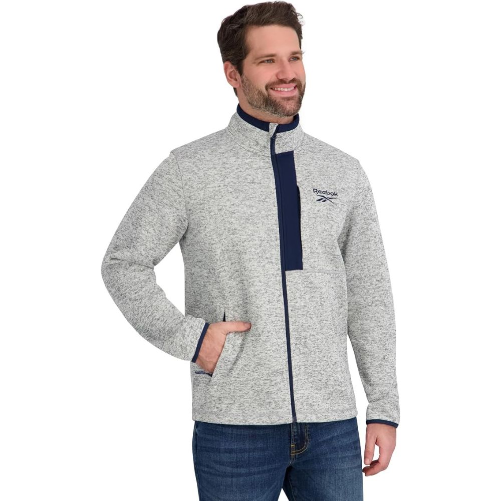 CASACA POLAR REEBOK CUELLO FLEECE - GRIS - 2