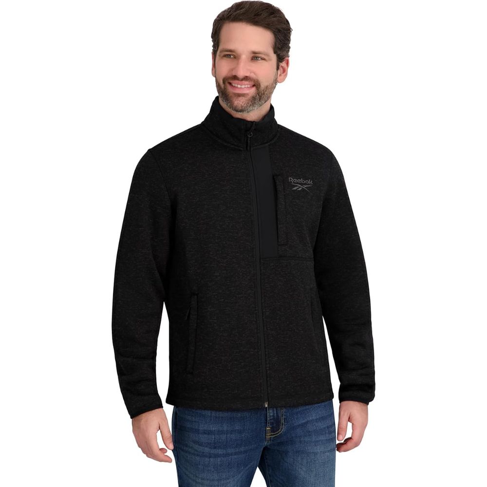 CASACA POLAR REEBOK CUELLO FLEECE - NEGRO - 2