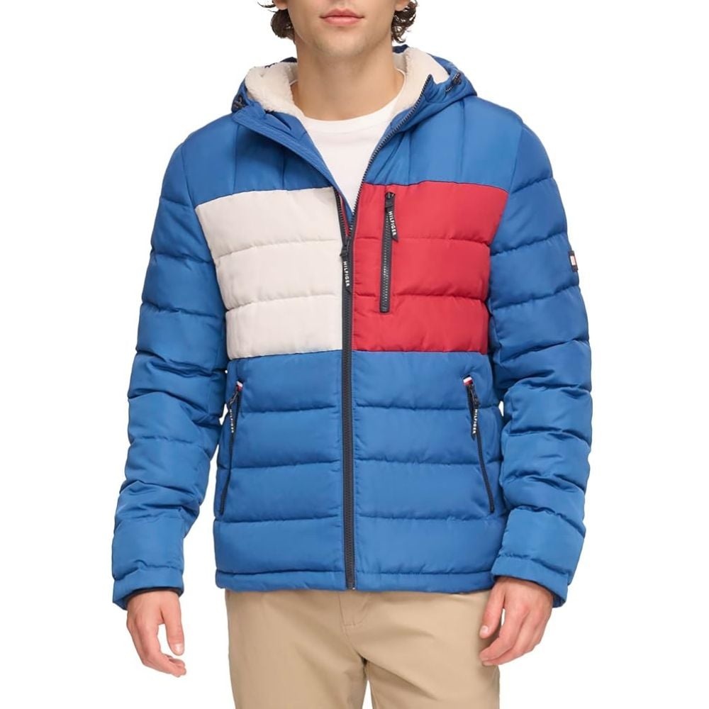 CASACA TOMMY HILFIGER RESISTANT SHERPA - AZUL CLARO - 2