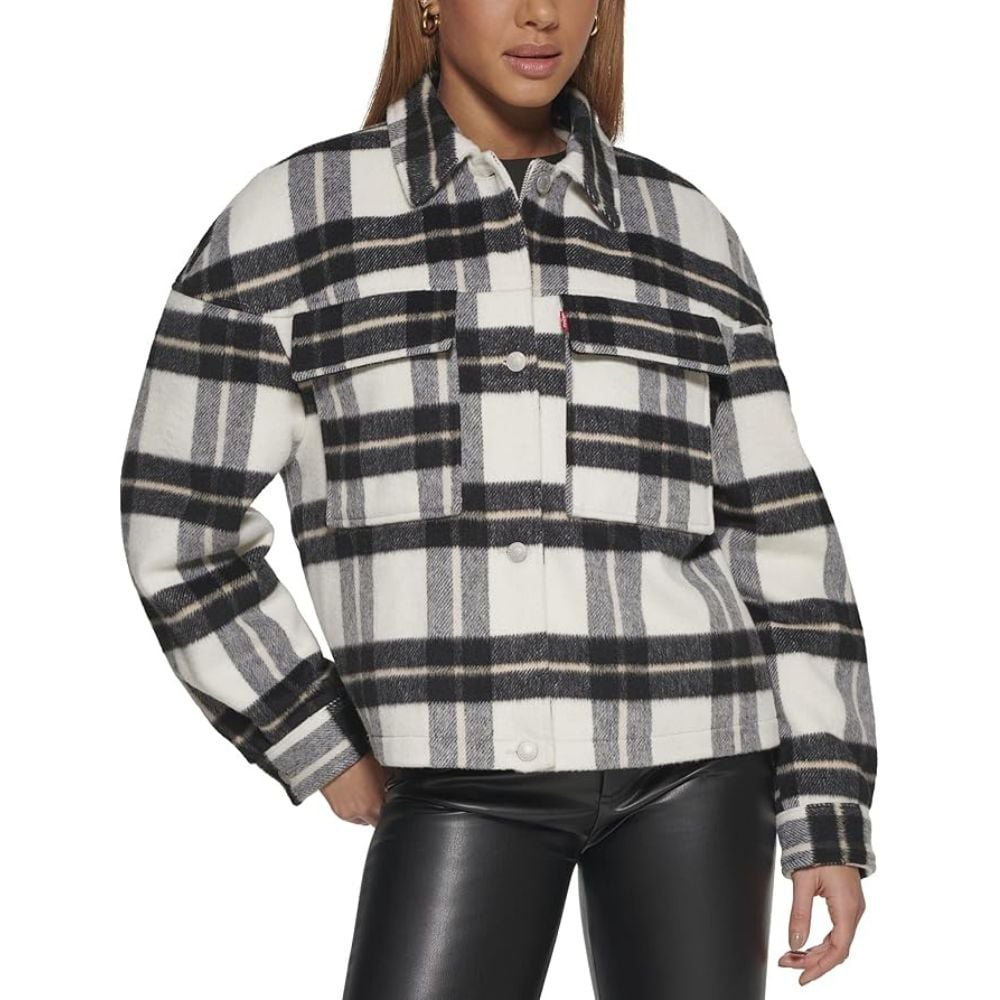 CASACA LEVI'S JACKET DE LANA - BLANCA RAYAS - 1
