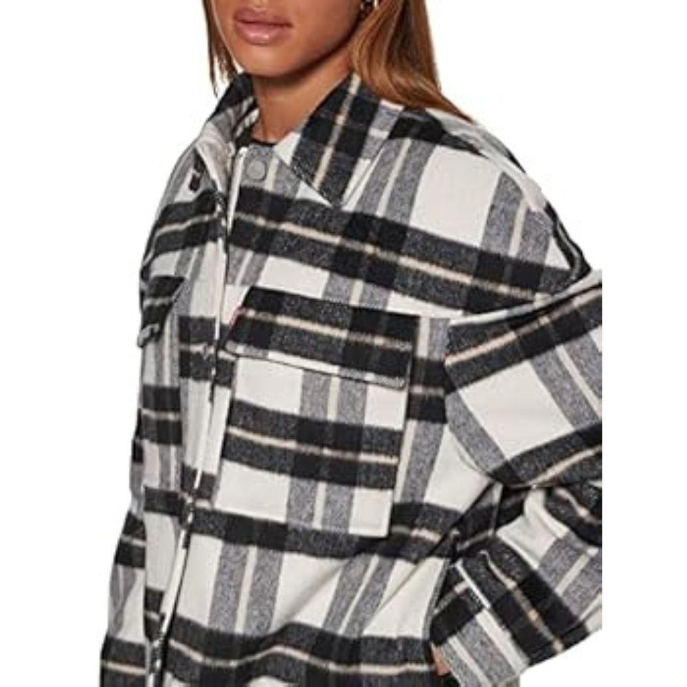 CASACA LEVI'S JACKET DE LANA - BLANCA RAYAS - 2