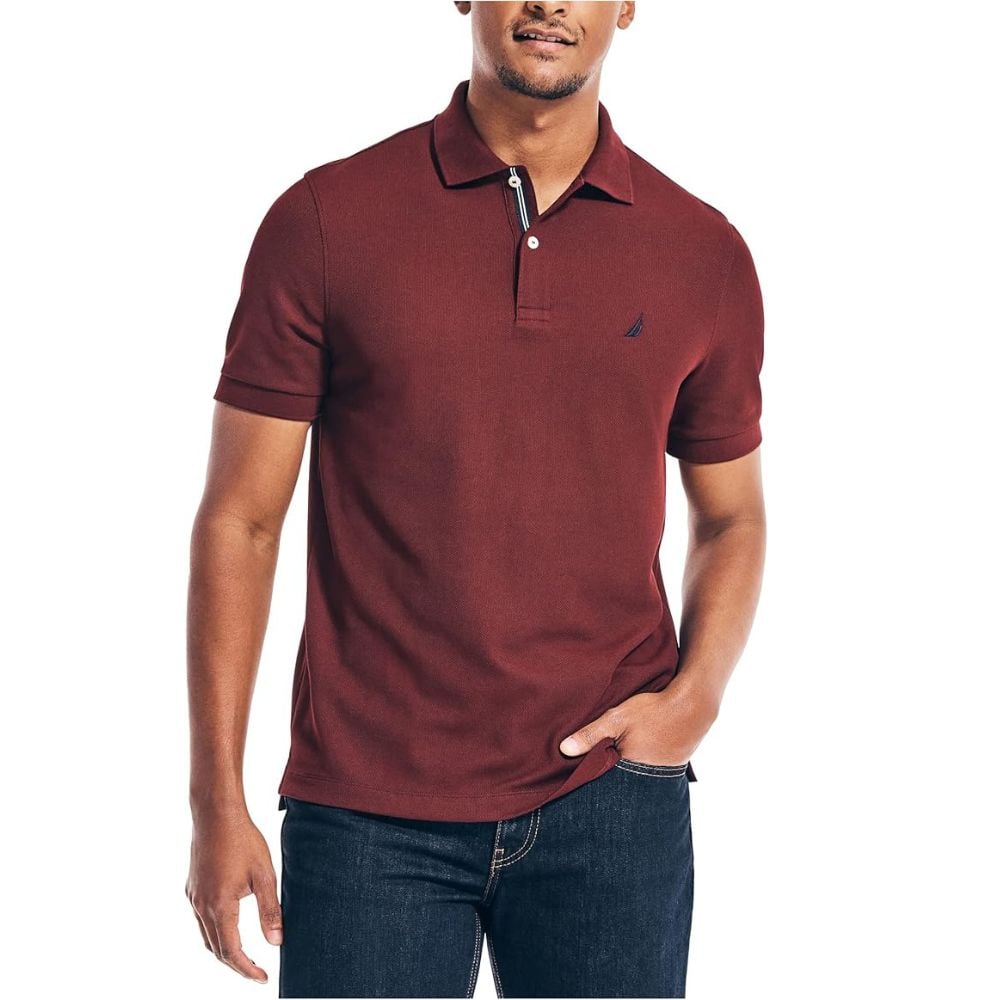 POLO NAUTICA PIQUE PERFORMANCE - BURGUNDY - 1